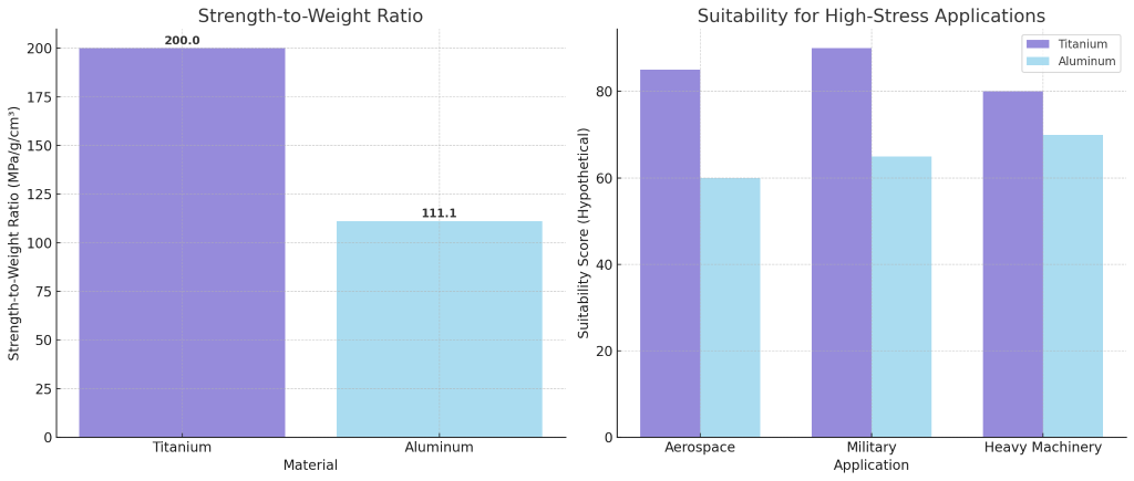 comparaison de la durabilité et de la résistance du titane