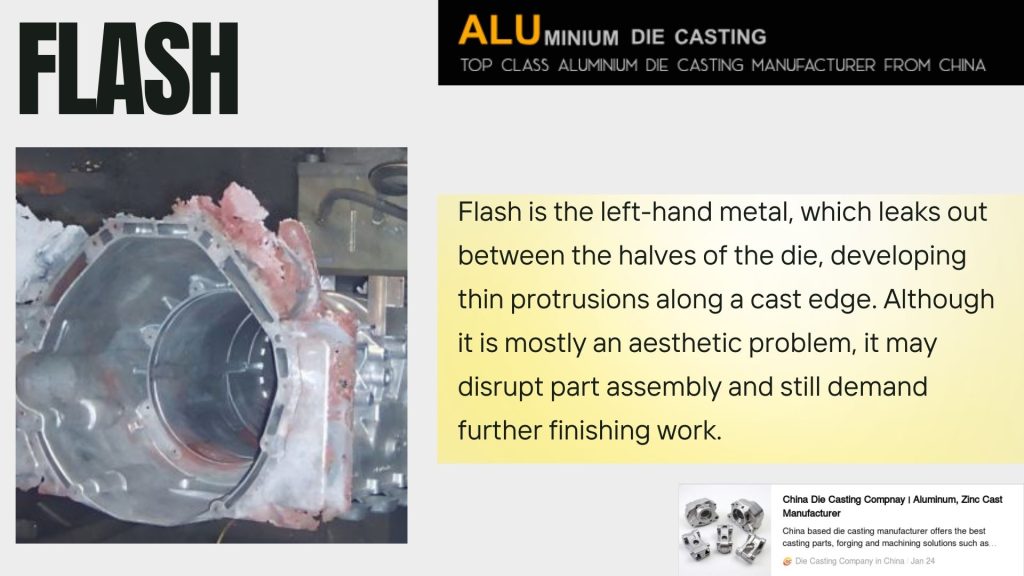 Zinc Die Casting Defect Troubleshooting and quality assurance tips 3 Zinc die casting defect: Flash
