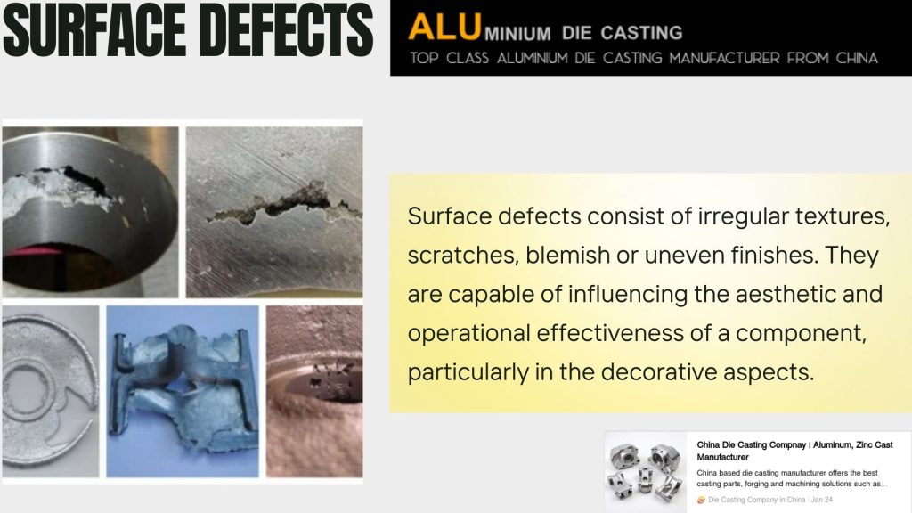 Zinc Die Casting Defect Troubleshooting and quality assurance tips 5 Surface defects: zinc die casting