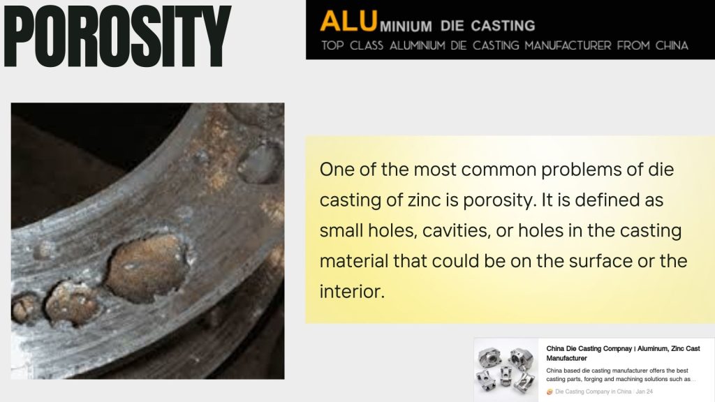 Zinc Die Casting Defect Troubleshooting and quality assurance tips 1 Zinc die casting defect: Porosity